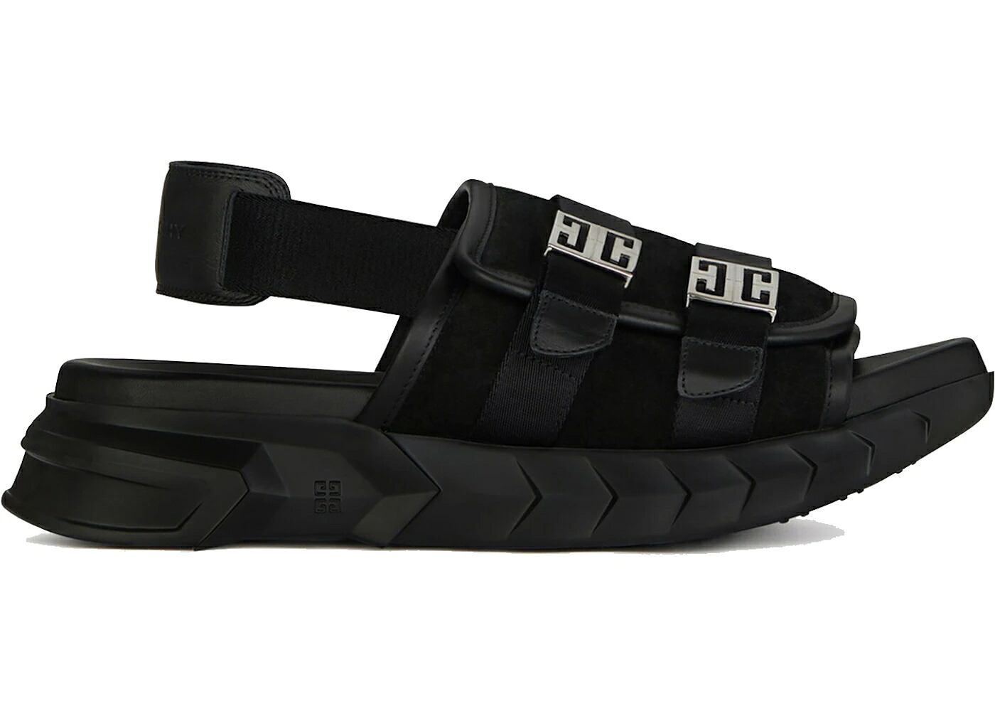 ジバンシィ サンダル 黒色 ブラック スエード スウェード レザー スニーカー メンズ GIVENCHY MARSHMALLOW SANDALS BLACK SUEDE LEATHER /