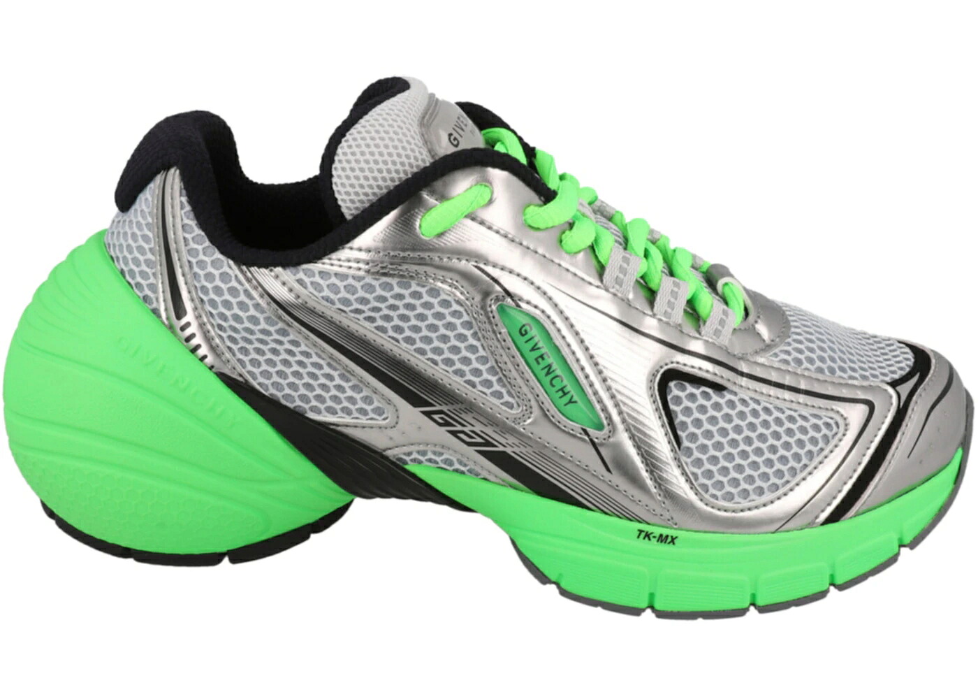 ジバンシィ 緑 緑であること しろがね色 しろがね色 スニーカー メンズ GIVENCHY TK-MX RUNNERS GREEN SILVER / GREEN MULTI
