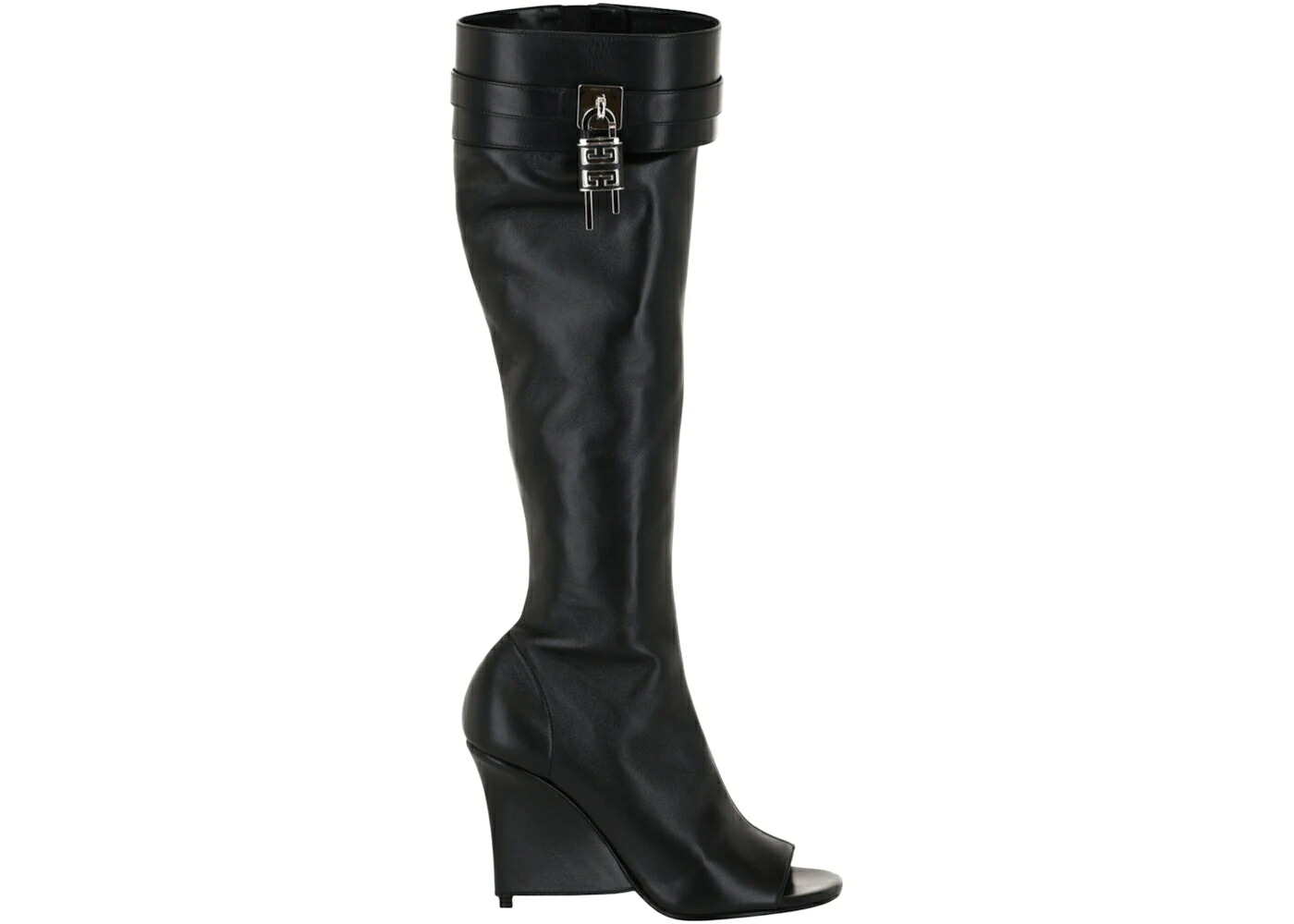 ジバンシィ シャーク ブーツ 黒色 ブラック WOMEN'S スニーカー レディース GIVENCHY SHARK LOCK STILETTO OPEN TOE BOOTS BLACK (WOMEN'S) / 449,280円