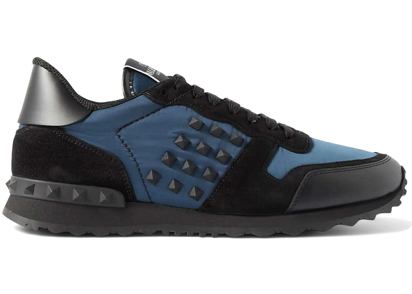 ヴァレンティノ 青み 青色 黒いこと 黒いこと スニーカー メンズ VALENTINO GARAVANI ROCKSTUD SNEAKERS BLUE BLACK / BLUE BLACK