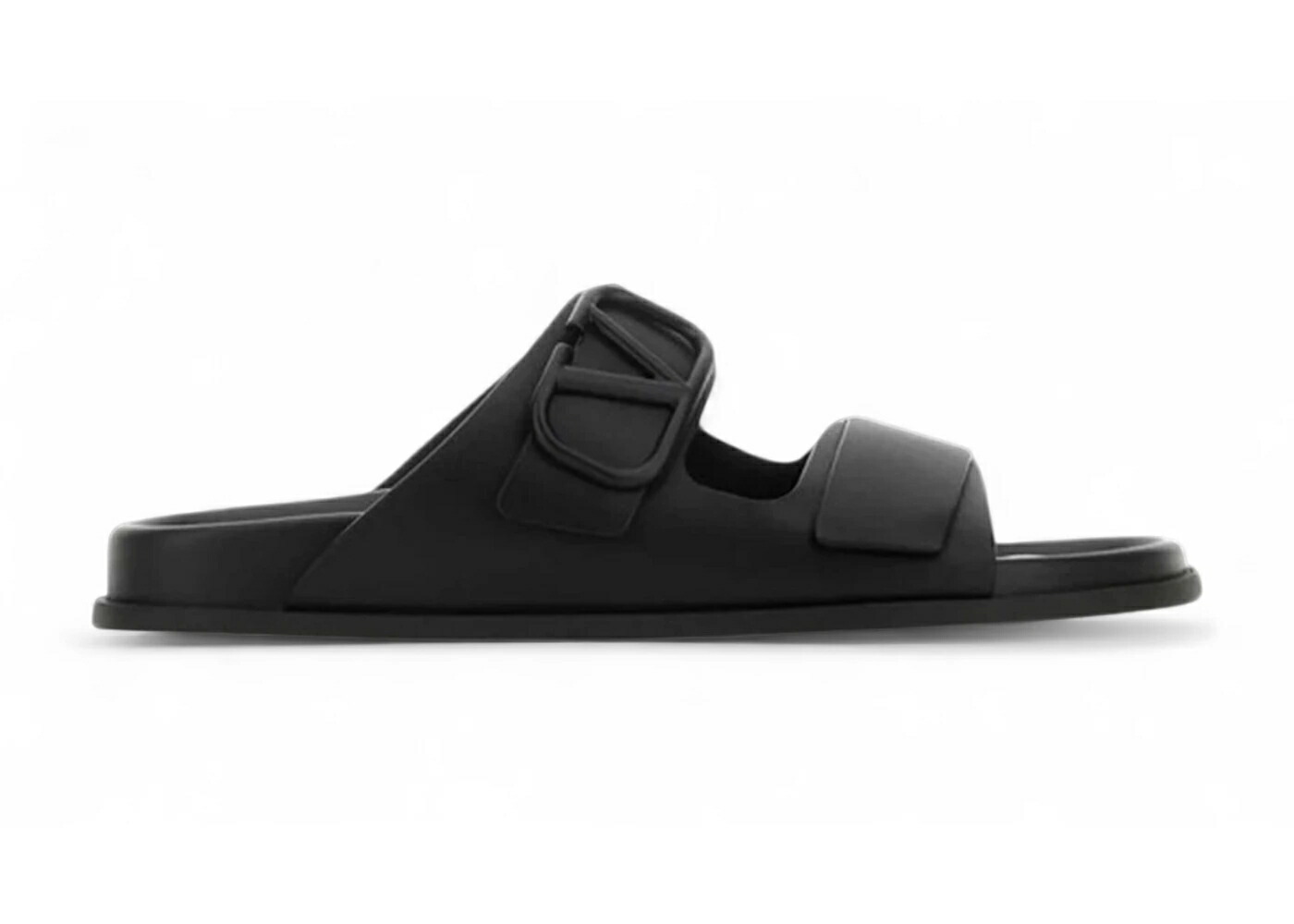 ヴァレンティノ ロゴ スリッパ 黒色 ブラック スニーカー メンズ VALENTINO V LOGO SIGNATURE SLIPPERS BLACK /