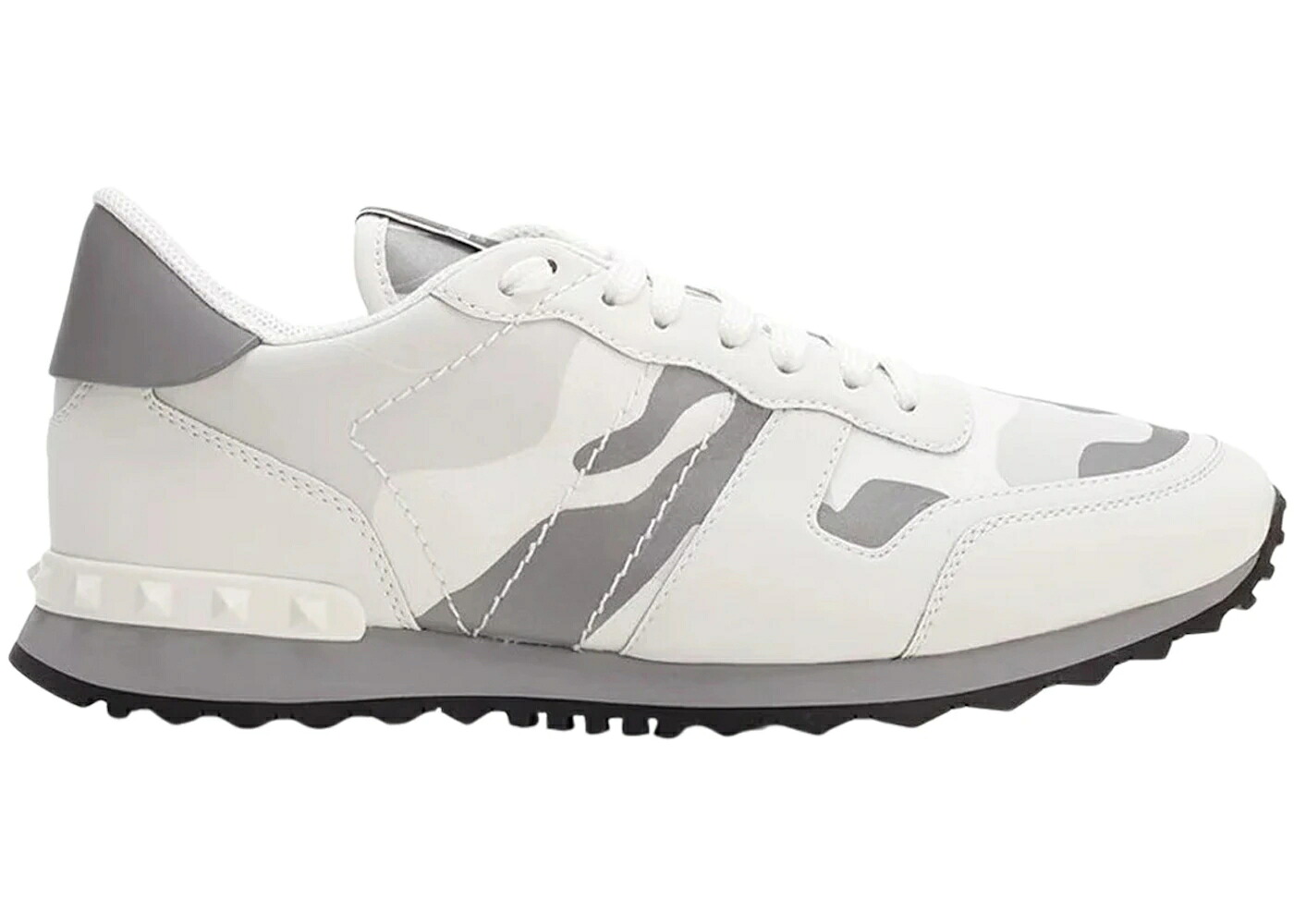 ヴァレンティノ 白色 ホワイト 灰色 グレー スニーカー メンズ VALENTINO GARAVANI ROCKRUNNER CAMOUFLAGE WHITE GREY / WHITE WHITE GREY