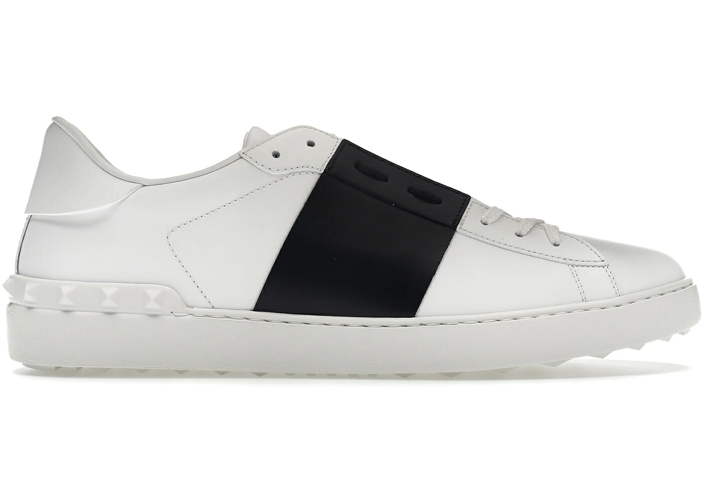 ヴァレンティノ 白色 ホワイト 黒色 ブラック スニーカー メンズ VALENTINO GARAVANI OPEN WHITE BLACK BAND / WHITE BLACK BAND WHITE