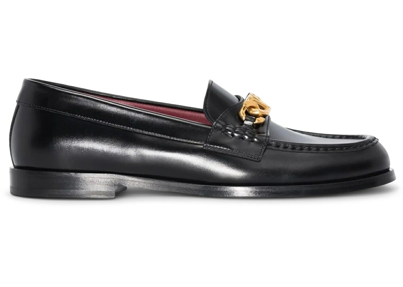 ヴァレンティノ ロゴ ローファー スニーカー 黒色 ブラック スニーカー メンズ VALENTINO GARAVANI CHAIN V LOGO LOAFER BLACK /