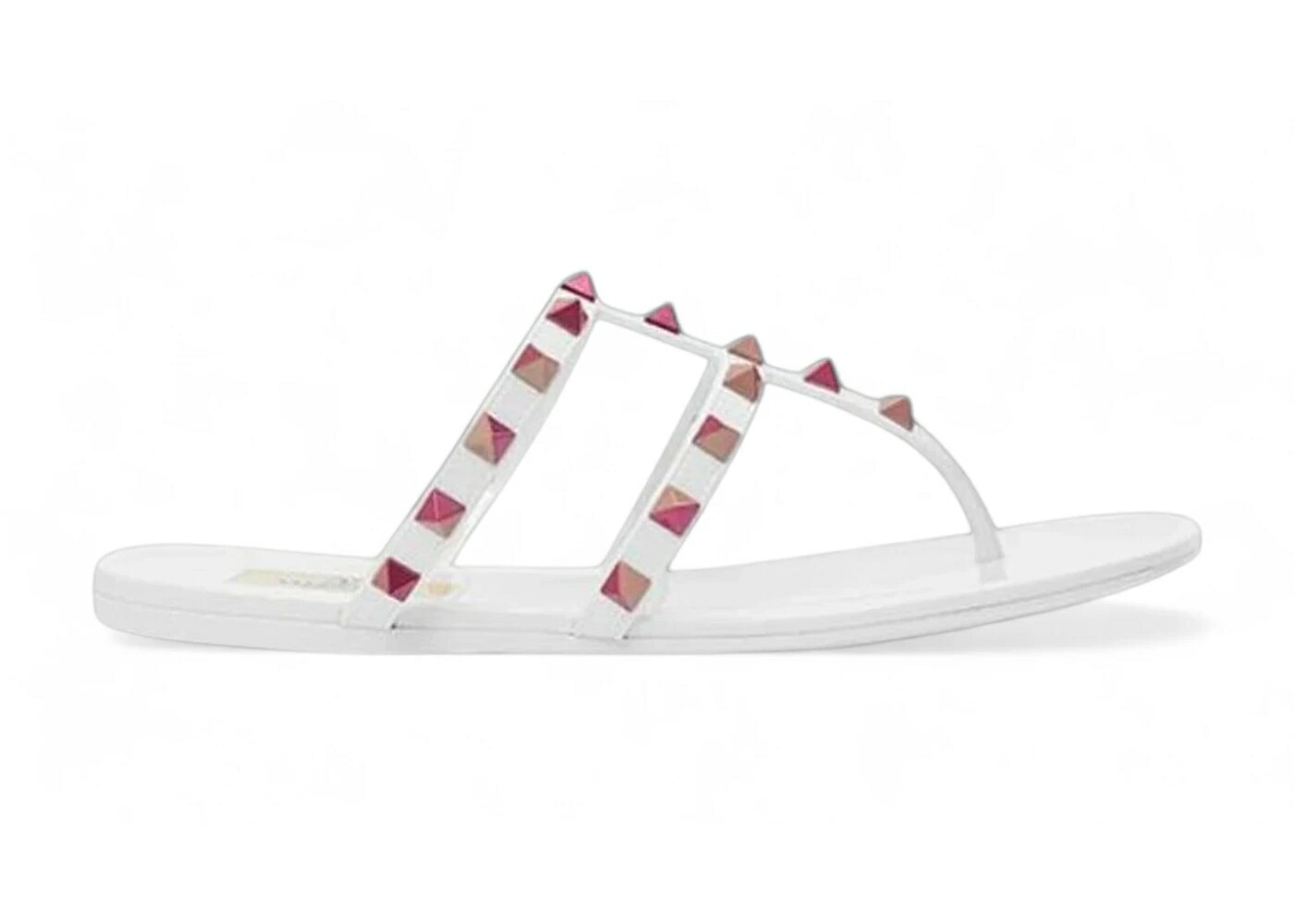 ヴァレンティノ サンダル 白色 ホワイト WOMEN'S スニーカー レディース VALENTINO ROCKSTUD THONG SLIDE SANDAL WHITE (WOMEN'S) /