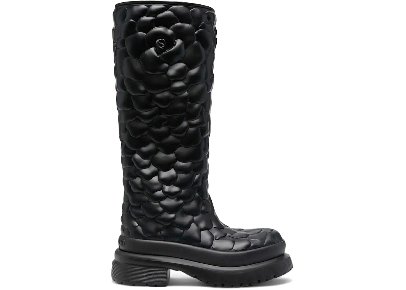 ヴァレンティノ ブーツ 黒いこと 黒いこと WOMEN\u0027S スニーカー レディース VALENTINO GARAVANI ATELIER FLORAL-EMBOSSED MID-CALF RAIN BOOTS BLACK (WOMEN\u0027S) /