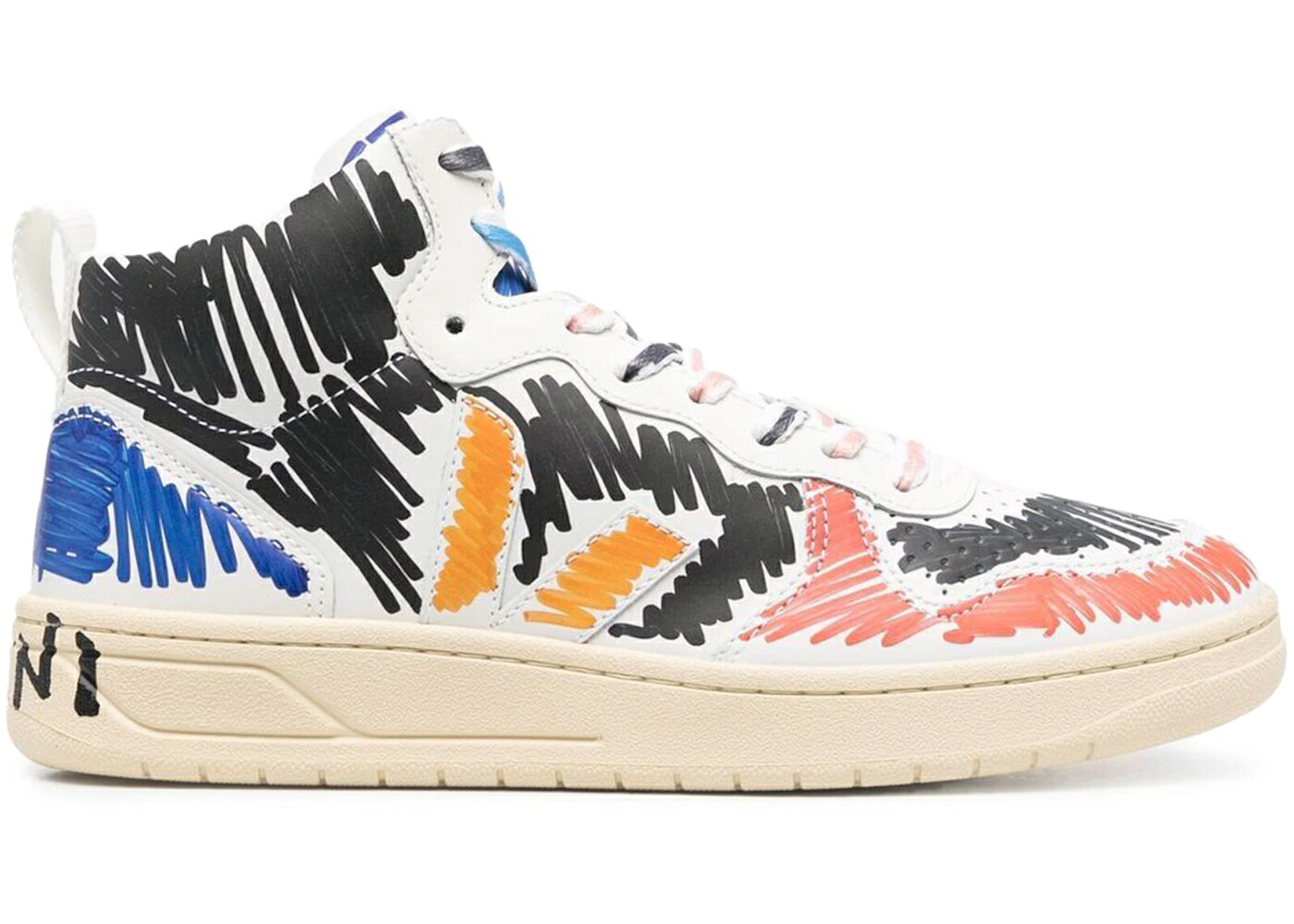 ヴェジャ レザー 黒色 ブラック WOMEN'S スニーカー レディース VEJA V-15 LEATHER X MARNI BLACK MULTI (WOMEN'S) / BLACK MULTI|スニケス