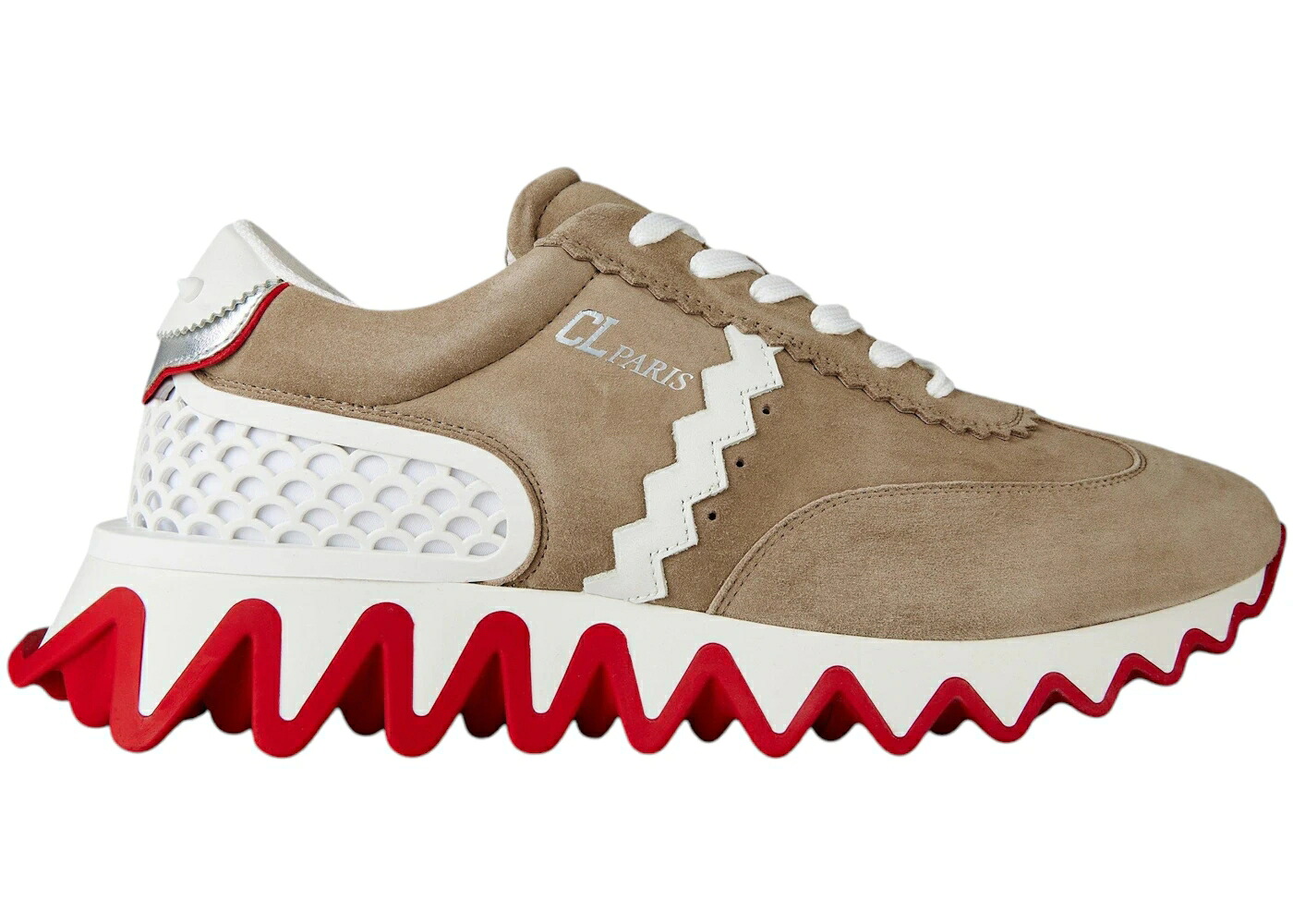 クリスチャンルブタン 白色 ホワイト スニーカー メンズ CHRISTIAN LOUBOUTIN CHRISTIAN LOUBOUTIN LOUBISHARK FLAT SAHARIENNE WHITE / SAHARIENNE WHITE｜スニケス