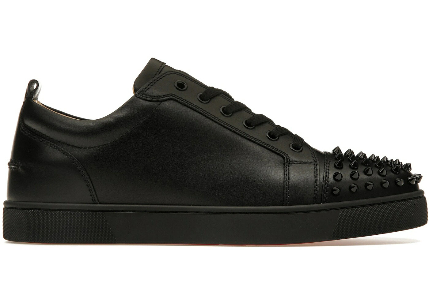 クリスチャンルブタン 黒いこと 黒いこと しろがね色 しろがね色 スニーカー メンズ CHRISTIAN LOUBOUTIN CHRISTIAN LOUBOUTIN LOUIS JUNIOR SPIKES FLAT BLACK / BLACK SILVER