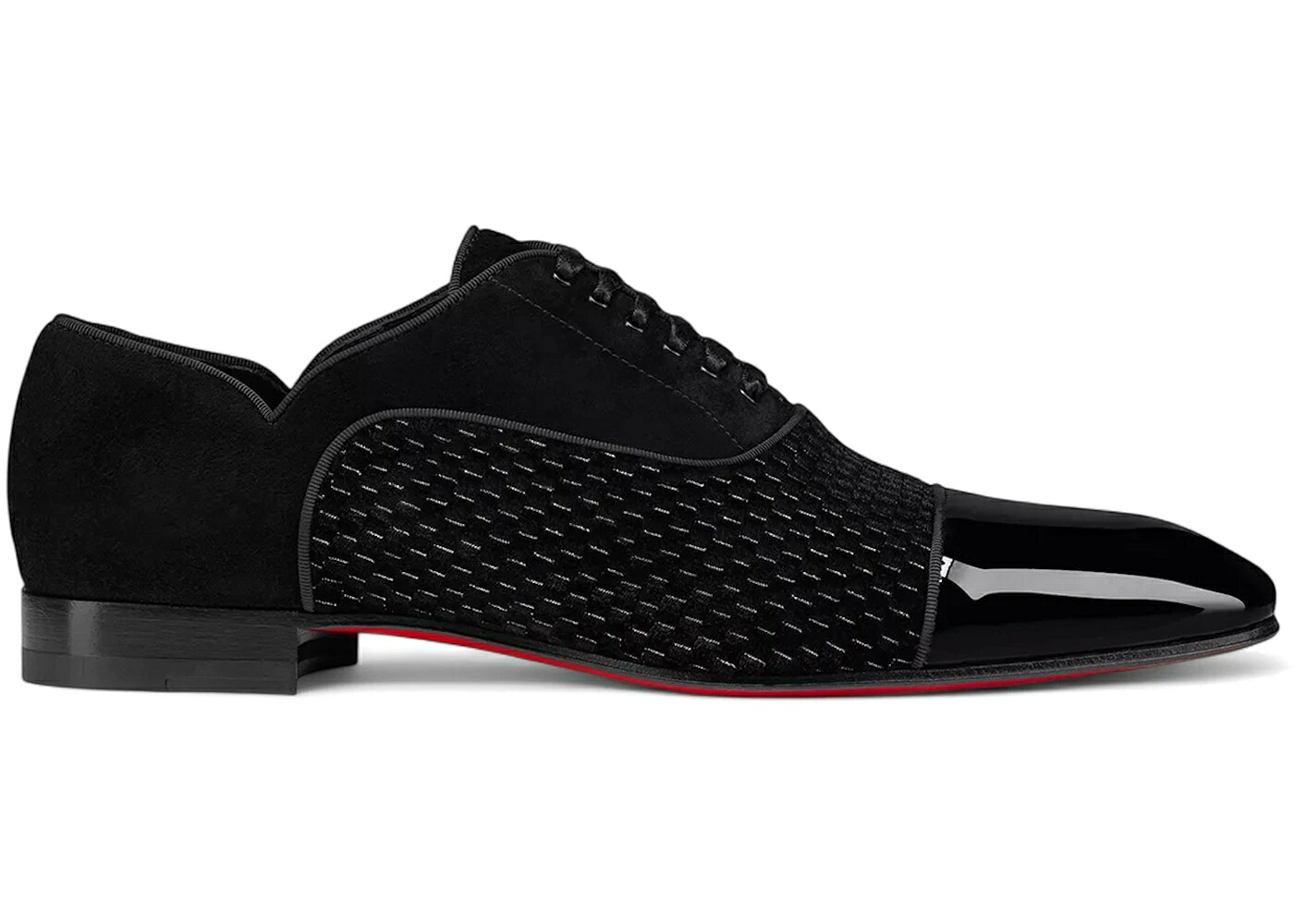 クリスチャンルブタン オックスフォード スニーカー 運動靴 黒色 ブラック スニーカー メンズ CHRISTIAN LOUBOUTIN CHRISTIAN LOUBOUTIN GREGGY CHICK FLAT OXFORD SHOES BLACK /|スニケス