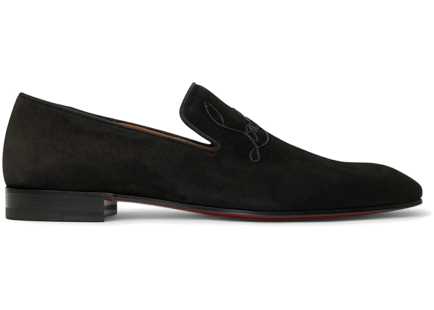 クリスチャンルブタン 紺色 ネイビー 黒色 ブラック スニーカー メンズ CHRISTIAN LOUBOUTIN CHRISTIAN LOUBOUTIN NAVY DANDELION FLAT VEAU VELOURS BLACK /