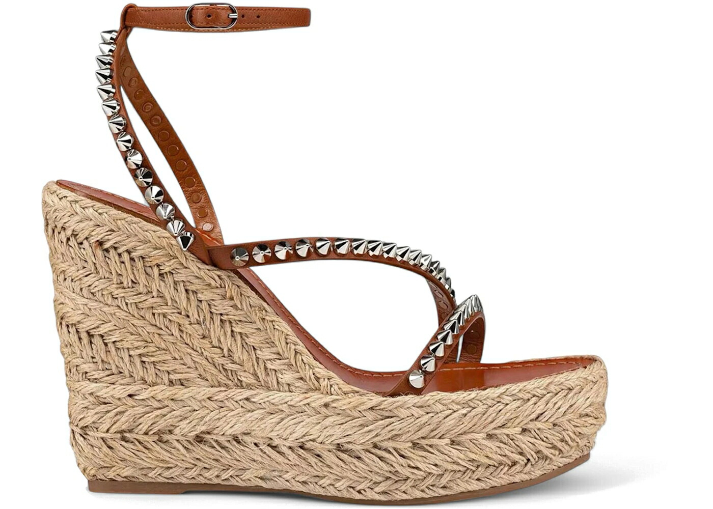 クリスチャンルブタン ウェッジ サンダル 茶色 ブラウン WOMEN'S スニーカー レディース CHRISTIAN LOUBOUTIN CHRISTIAN LOUBOUTIN MAFALDINA ZEPPA 120 BRAIDED WEDGE SANDALS CUOIO BROWN (WOMEN'S) / CUOIO SV NATUREL