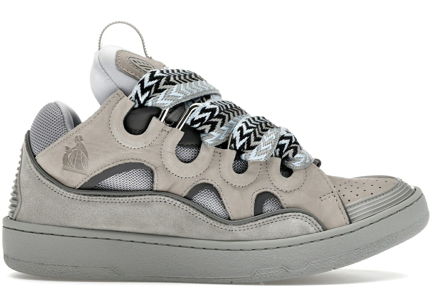 ランバン レザー 灰色 グレー 青色 ブルー スニーカー メンズ LANVIN LEATHER CURB LIGHT GREY BLUE / LIGHT GREY BLUE｜スニケス