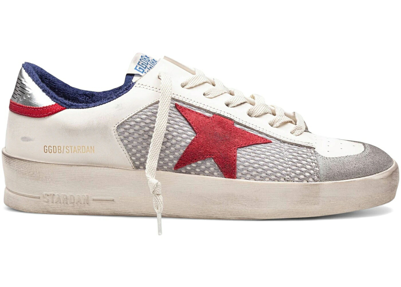 ゴールデングース 白色 ホワイト 灰色 グレー 赤 レッド スニーカー メンズ GOLDEN GOOSE GOLDEN GOOSE STARDAN WHITE GREY RED / WHITE GREY RED