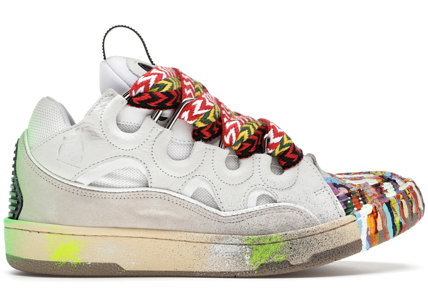 ランバン なめし革 白いこと 白いこと スニーカー メンズ LANVIN LEATHER CURB GALLERY DEPT / WHITE MULTICOLOR
