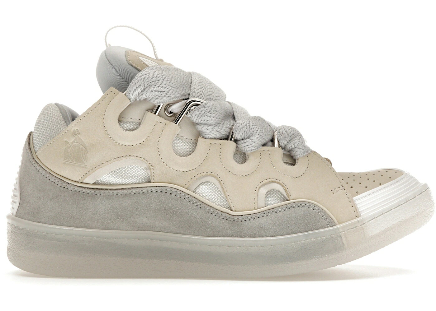 ランバン 靴 スニーカー 白色 ホワイト ベージュ 灰色 グレー メンズ LANVIN CURB SNEAKER WHITE BEIGE / WHITE BEIGE GREY