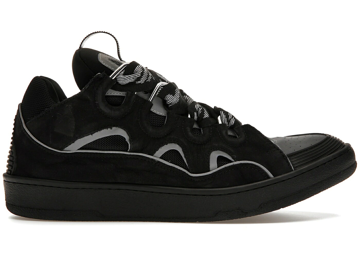ランバン 靴 スニーカー 黒いこと 黒いこと 薄墨色 薄墨色 メンズ LANVIN CURB SNEAKER BLACK GREY / BLACK GREY