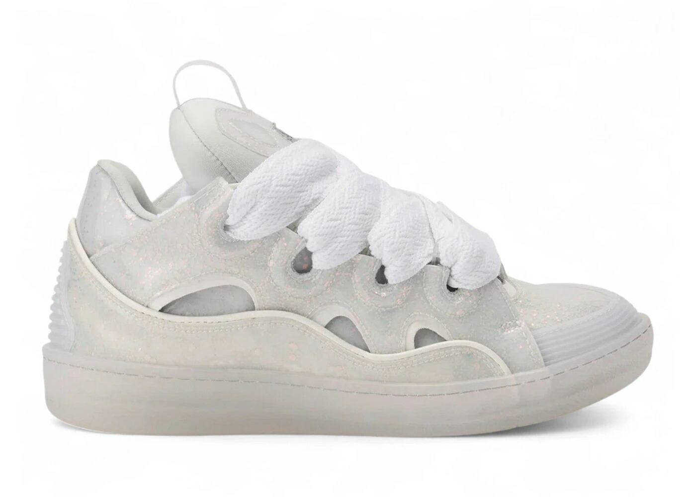 ランバン 白いこと 白いこと スニーカー メンズ LANVIN CURB WHITE GLITTER / WHITE GLITTER