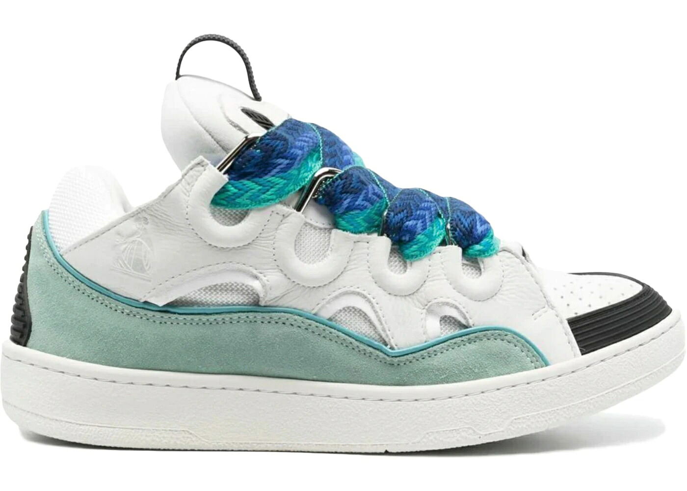ランバン 靴 スニーカー 白いこと 白いこと 青碧 青碧 メンズ LANVIN CURB SNEAKER WHITE BLUE / WHITE LIGHT BLUE BLUE