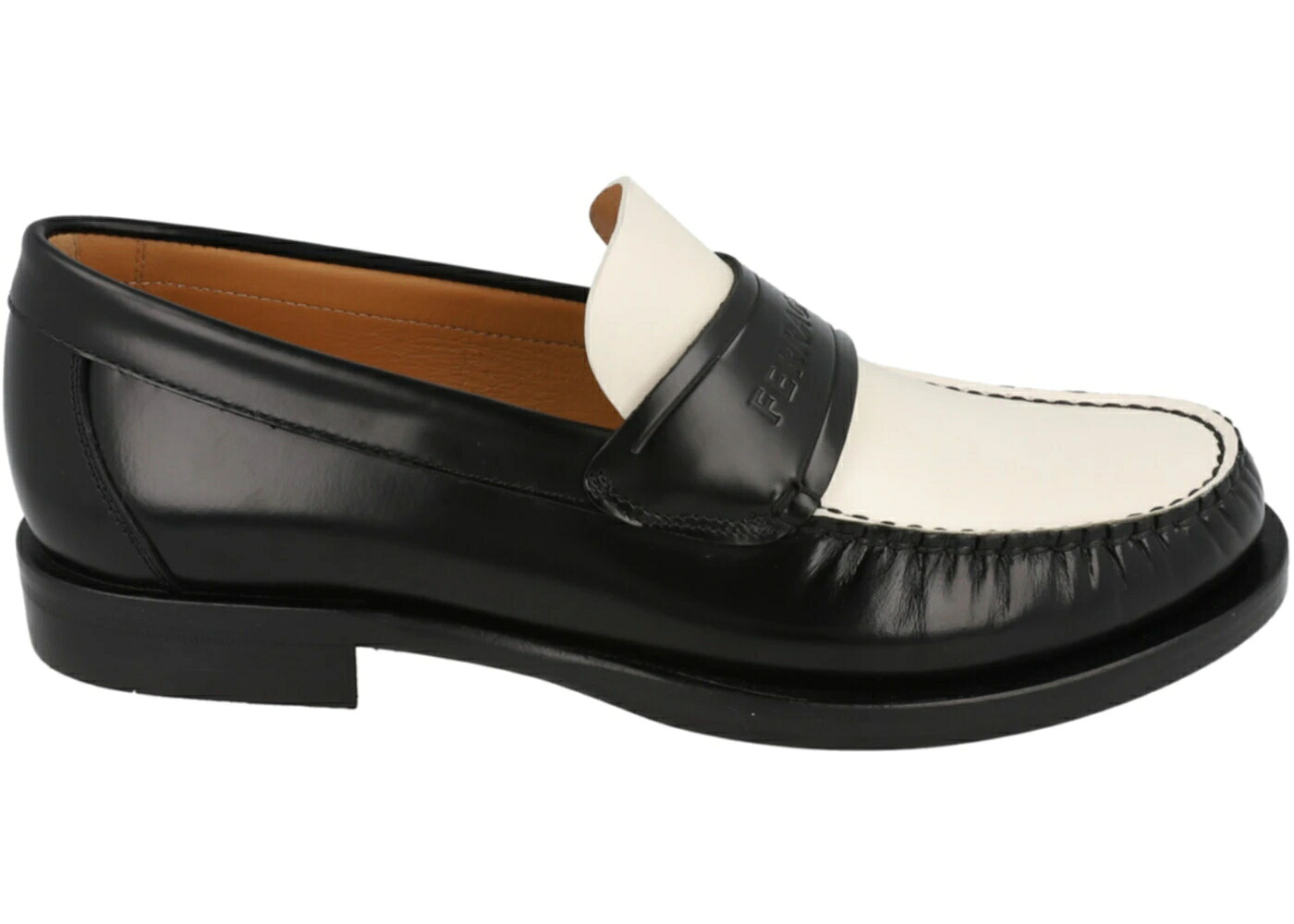 モカシン ローファー 黒色 ブラック スニーカー メンズ FERRAGAMO FILLMORE EMBOSSED MOCCASIN LOAFERS XX WIDE BLACK / 69,025円