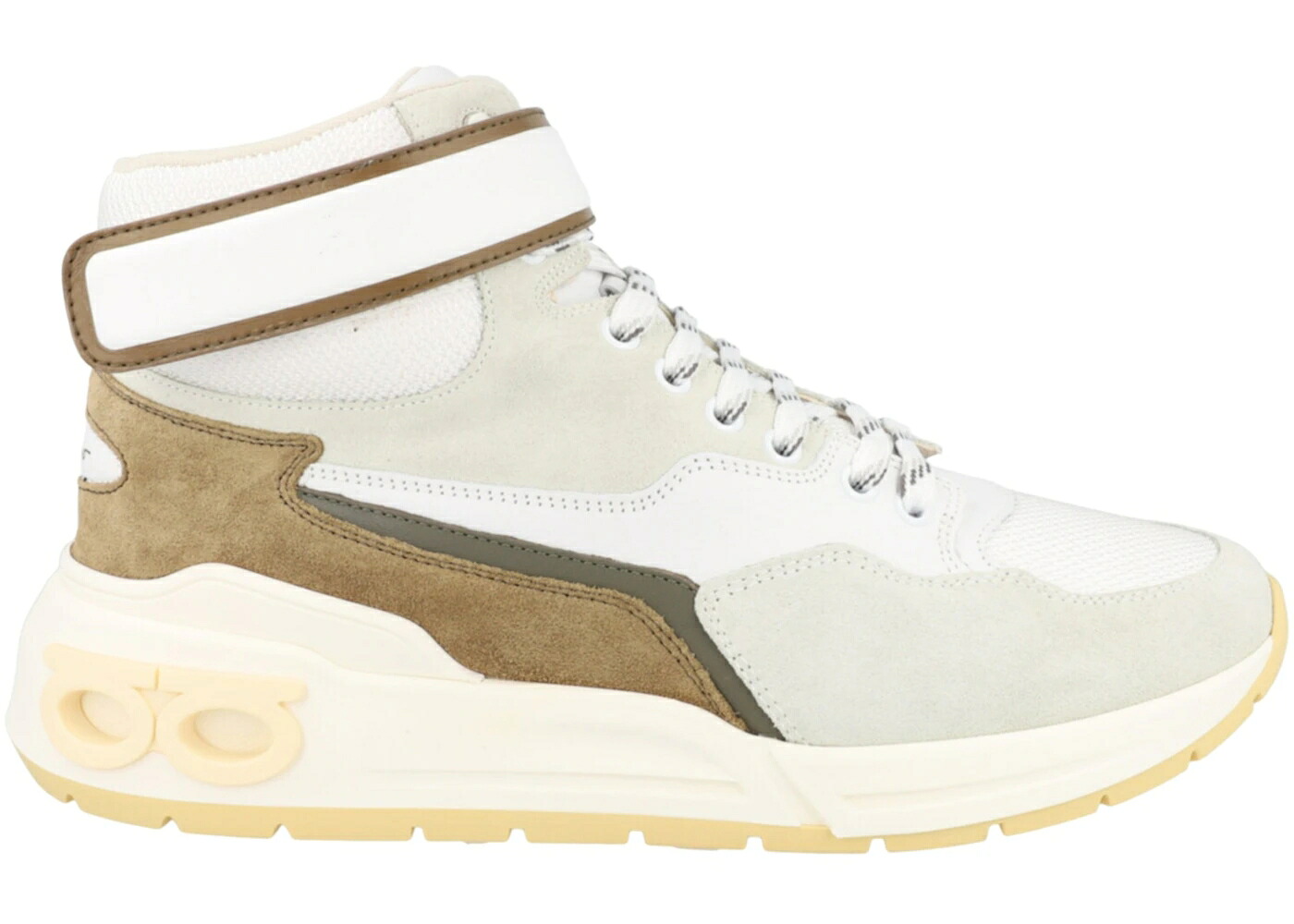 白色 ホワイト スニーカー メンズ FERRAGAMO COSMA HIGH-TOP WHITE /｜スニケス