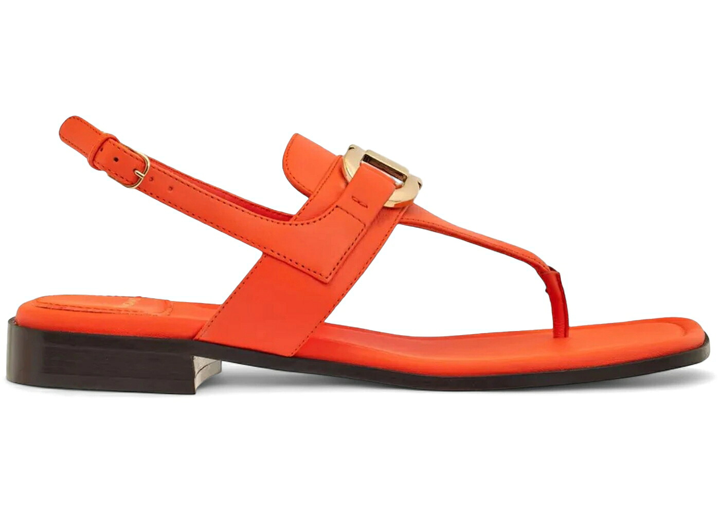 レザー サンダル 橙 オレンジ WOMEN'S スニーカー レディース FERRAGAMO GANCINI LEATHER FLAT SANDALS ORANGE (WOMEN'S) / 80,905円