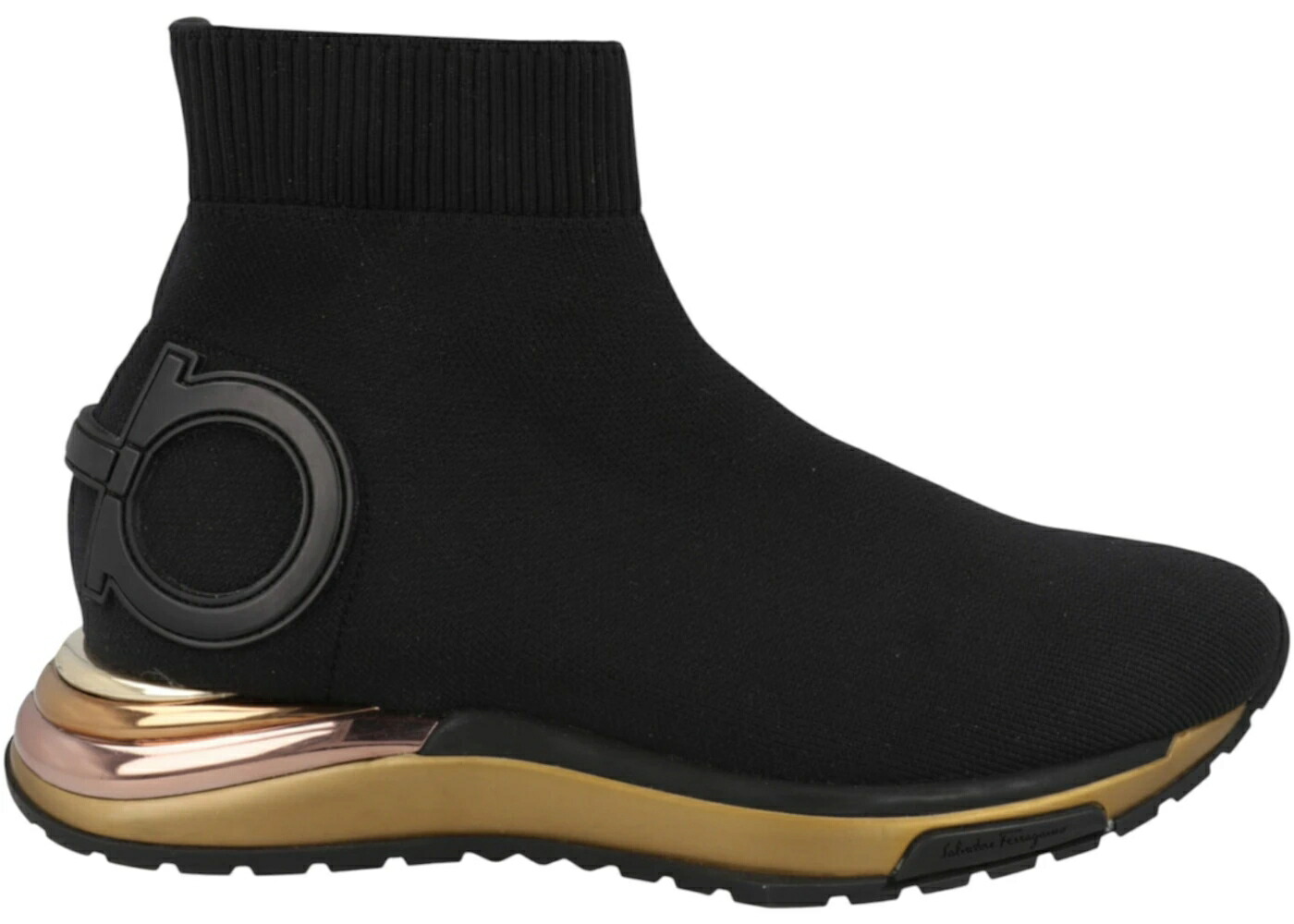 黒色 ブラック WOMEN スニーカー レディース FERRAGAMO GARDENA ANKLE SOCK SNEAKERS BLACK (WOMEN) /