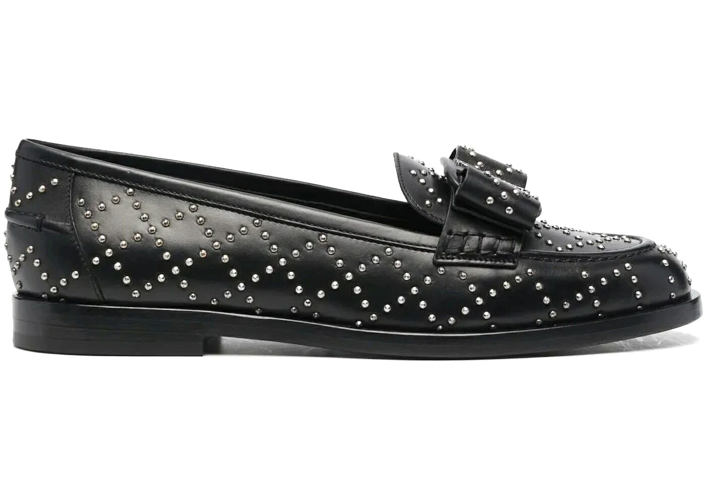 置き目毛革 黒いこと 黒いこと WOMEN\u0027S スニーカー レディース FERRAGAMO VIVA STUDDED LOAFERS BLACK (WOMEN\u0027S) /