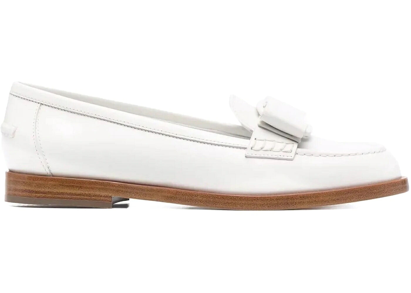 置き目毛革 白いこと 白いこと WOMEN\u0027S スニーカー レディース FERRAGAMO VIVA BOW-EMBELLISHED LOAFERS WHITE (WOMEN\u0027S) /
