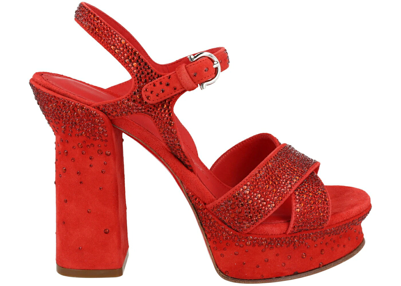 スエードクロス スウェード サンダル 赤 赤いこと WOMEN\u0027S スニーカー レディース FERRAGAMO SONYA SUEDE PLATFORM SANDALS RED (WOMEN\u0027S) /