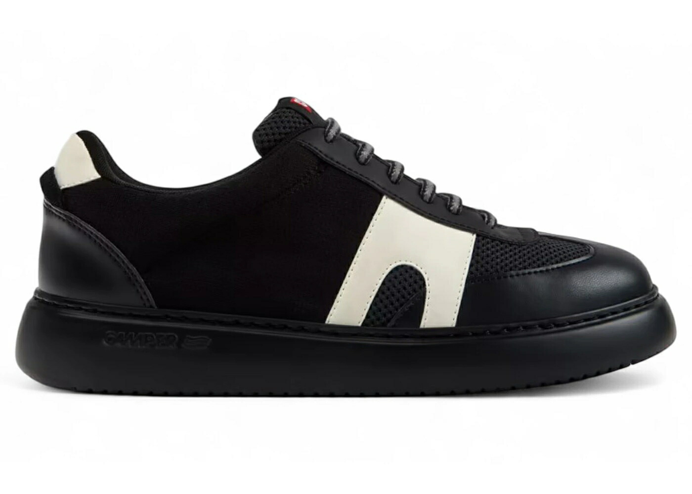 カンペール 靴 スニーカー 黒色 ブラック 白色 ホワイト メンズ CAMPER RUNNER K21 SORONA SNEAKER BLACK WHITE / BLACK WHITE