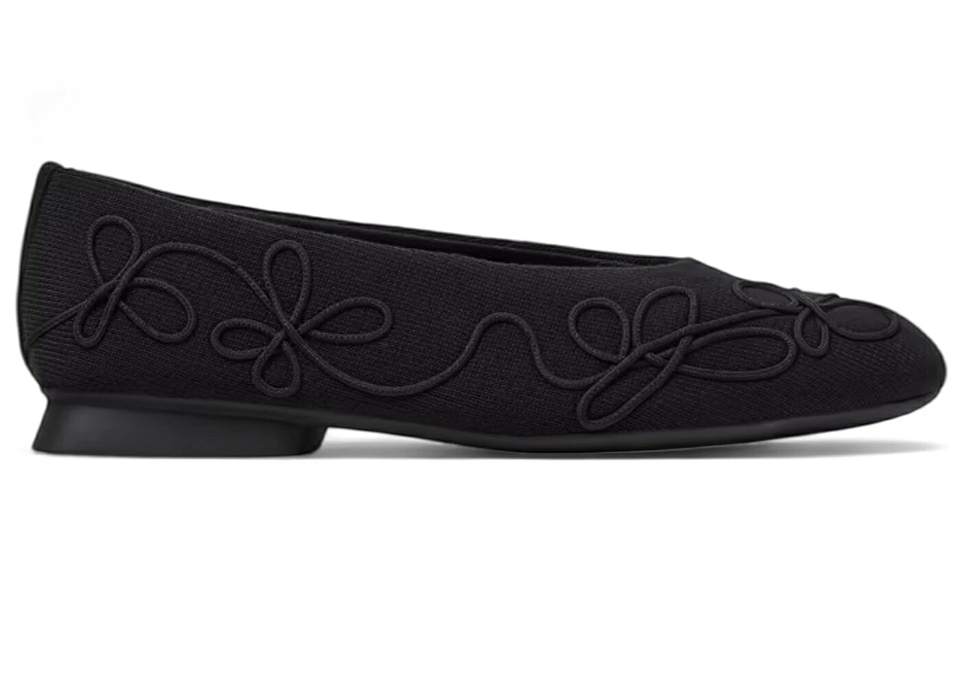 カンペール ツインズ 女性バレエダンサー 黒いこと 黒いこと WOMEN\u0027S スニーカー レディース CAMPER TWINS BALLERINA FLAT BLACK FLORAL EMBROIDERY (WOMEN\u0027S) /