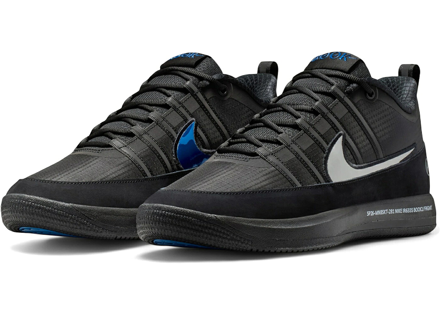 ナイキ 割り増し金 黒いこと 黒いこと 白いこと 白いこと スニーカー メンズ NIKE BOOK 2 LE PREMIUM FRAGMENT WARNING LABEL / BLACK WHITE SPORT ROYAL