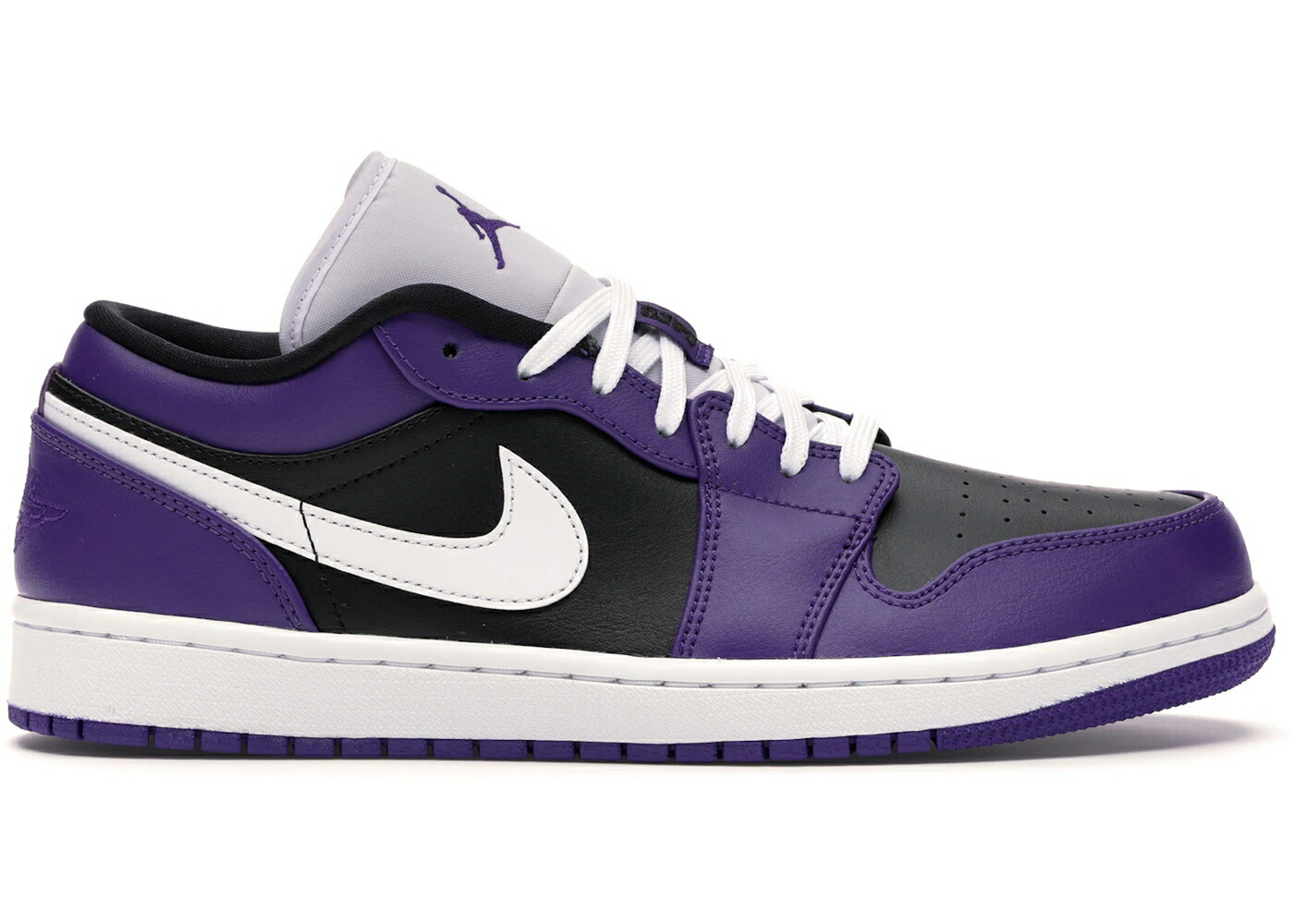 ナイキ ジョーダン コート 紫 パープル 黒色 ブラック 白色 ホワイト スニーカー メンズ JORDAN 1 LOW COURT PURPLE BLACK / COURT PURPLE BLACK WHITE