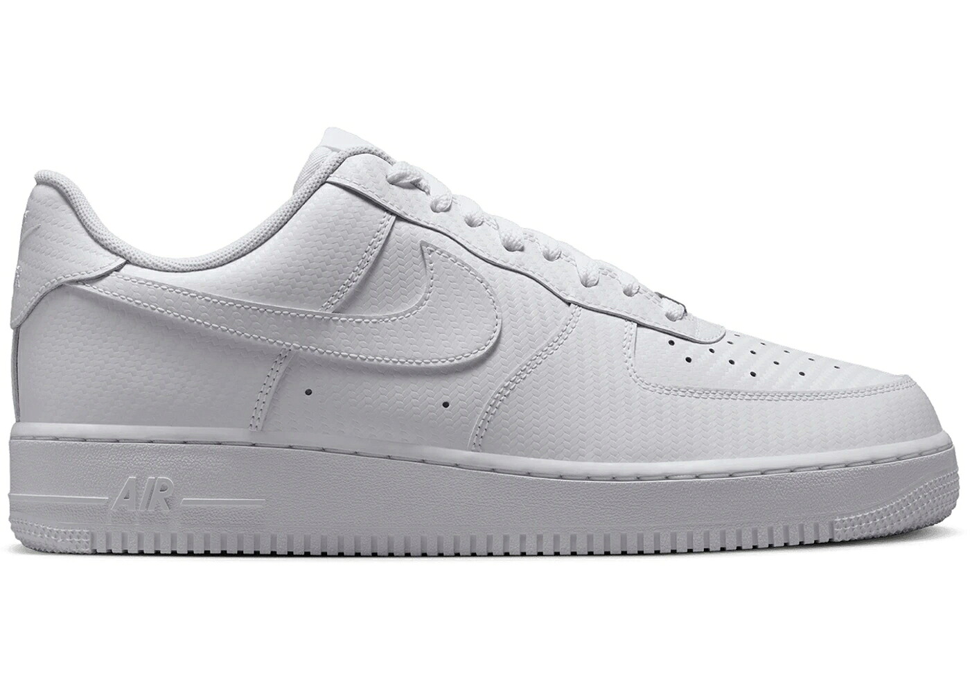 ナイキ 白色 ホワイト カーボン ファイバー エアフォース '07 スニーカー メンズ NIKE AIR FORCE 1 LOW LV8 WHITE CARBON FIBER / WHITE WHITE