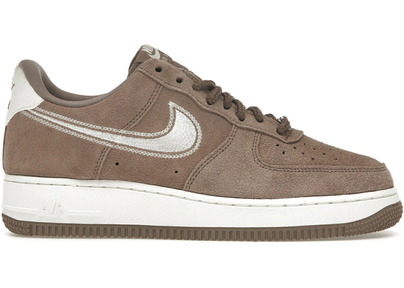 ナイキ 茶色 ブラウン スウッシュ スウォッシュ エアフォース 07 スニーカー メンズ NIKE AIR FORCE 1 LOW LV8 MINK BROWN EMBROIDERED SWOOSH / MINK BROWN SAIL