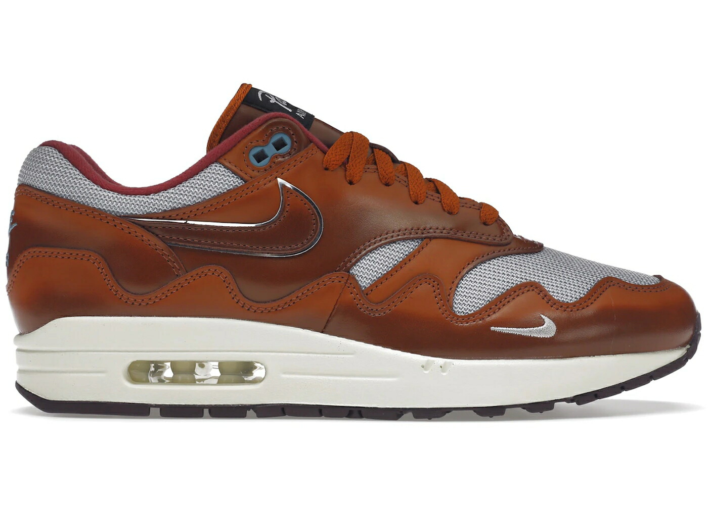 ナイキ マックス 縮くれる ウェイブ エア湖マックス スニーカー メンズ NIKE AIR MAX 1 PATTA THE NEXT WAVE DARK RUSSETT / DARK RUSSET DARK RUSSET METALLIC
