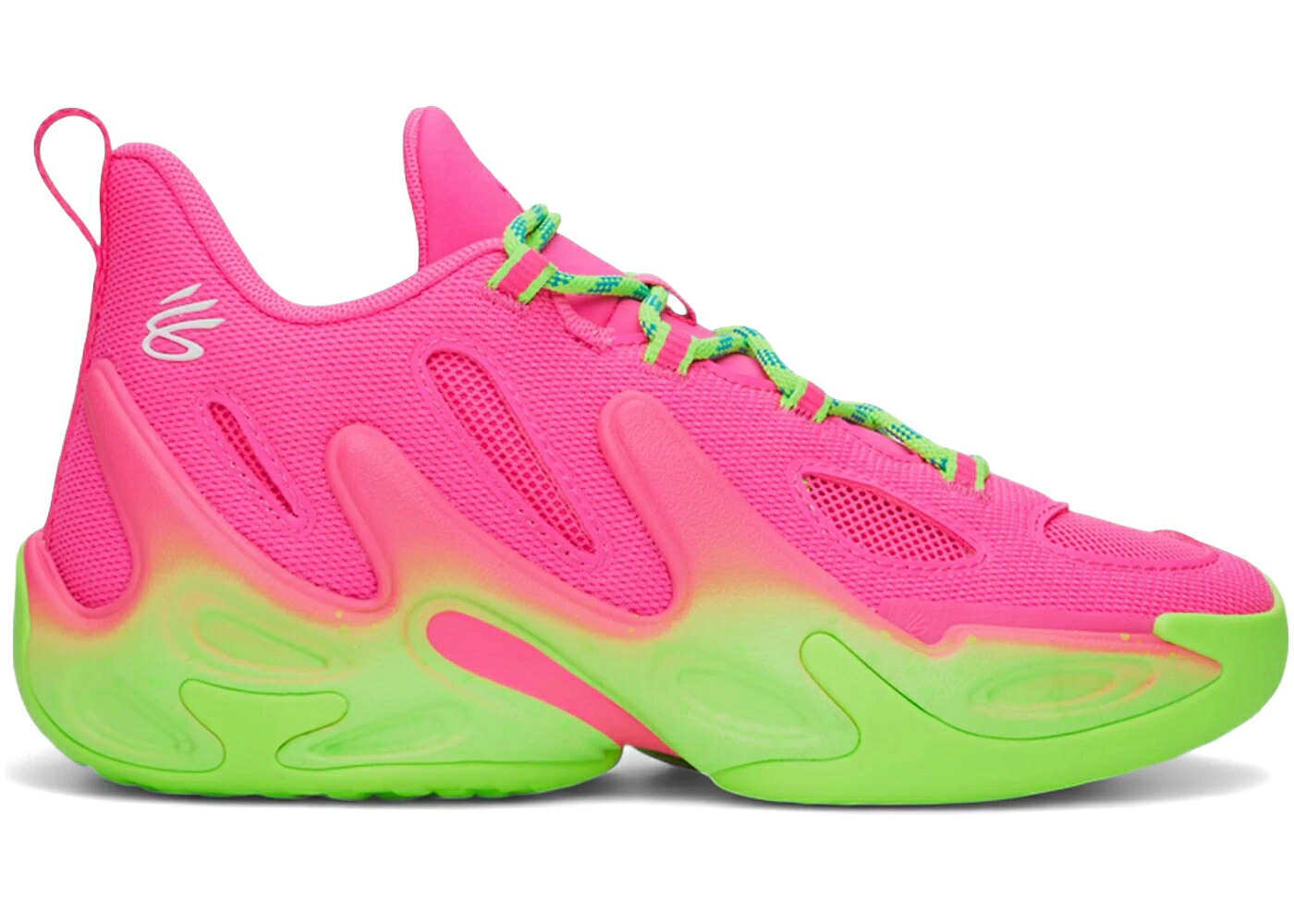 カリー サーティーン ピンク 緑 グリーン 白色 ホワイト アンダーアーマー ジュニア キッズ UNDER ARMOUR UNDER ARMOUR CURRY 13 WILL HARRIS (GS) / PINK RAVE HYPER GREEN WHITE ベビー マタニティ スニーカー|スニケス