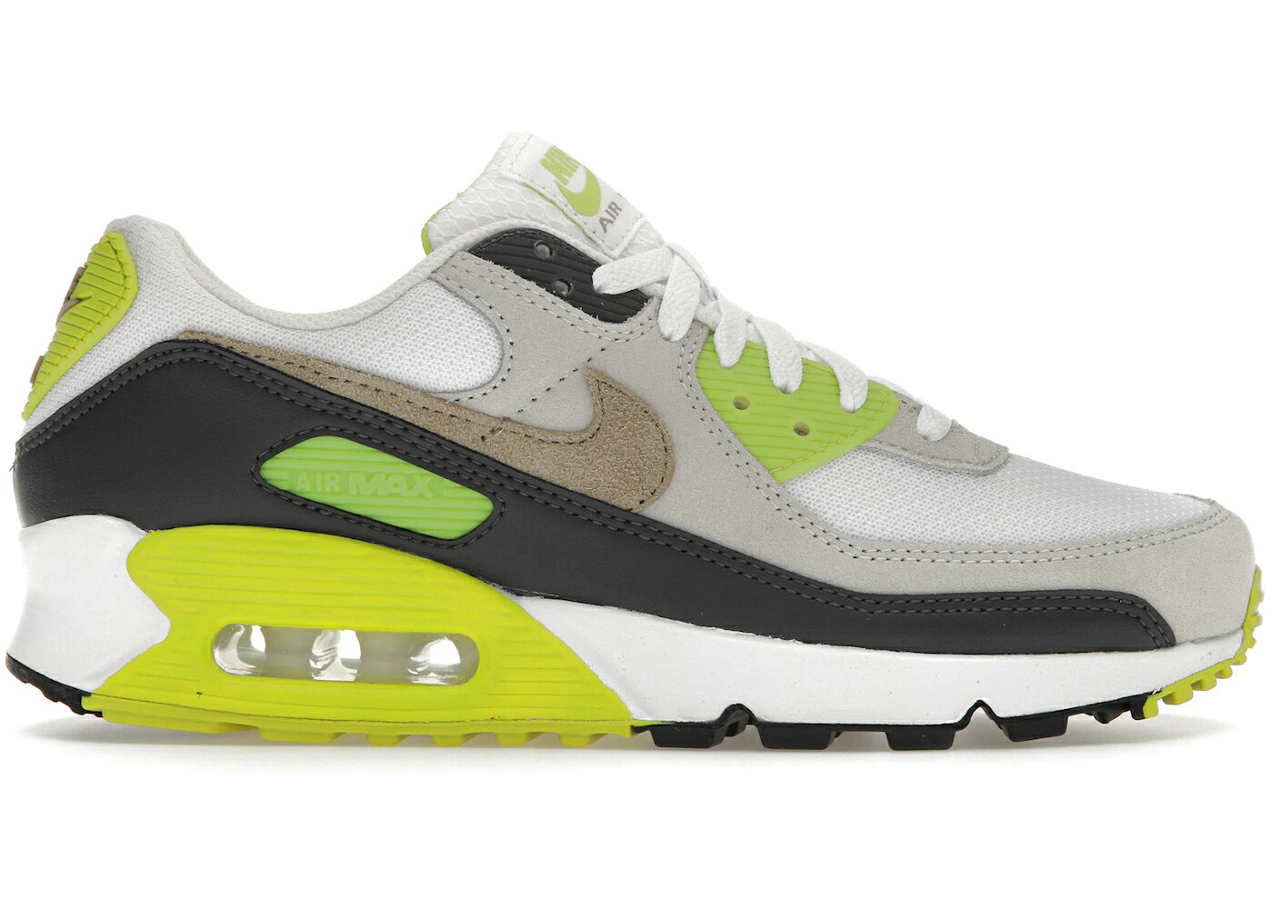 ナイキ マックス 白色 ホワイト 灰色 グレー エアマックス スニーカー メンズ NIKE AIR MAX 90 CYBER / WHITE CYBER DARK SMOKE GREY