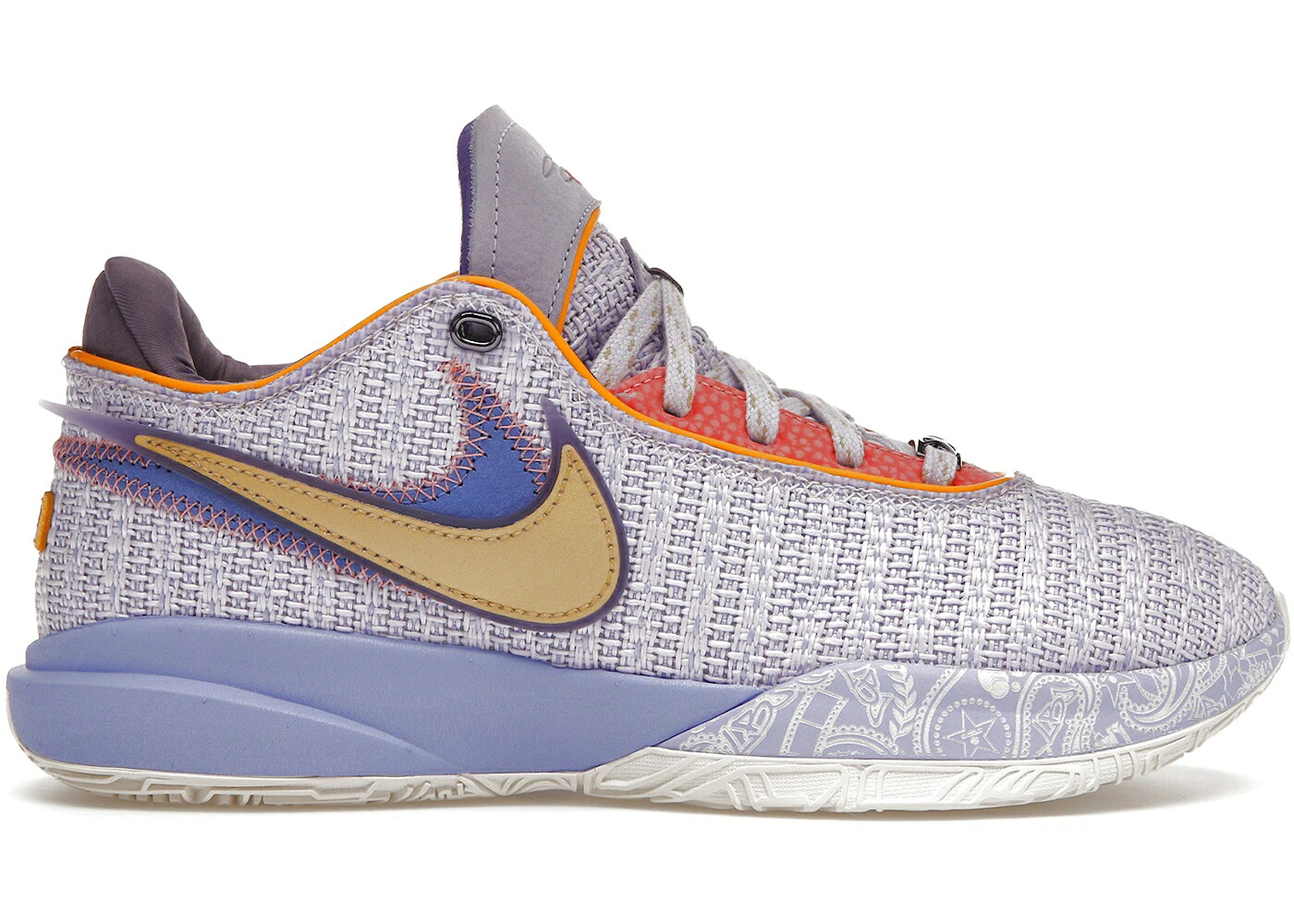 ナイキ レブロン 紫 相撲取り草 ゴールド スニーカー メンズ NIKE LEBRON 20 VIOLET FROST / VIOLET FROST METALLIC GOLD