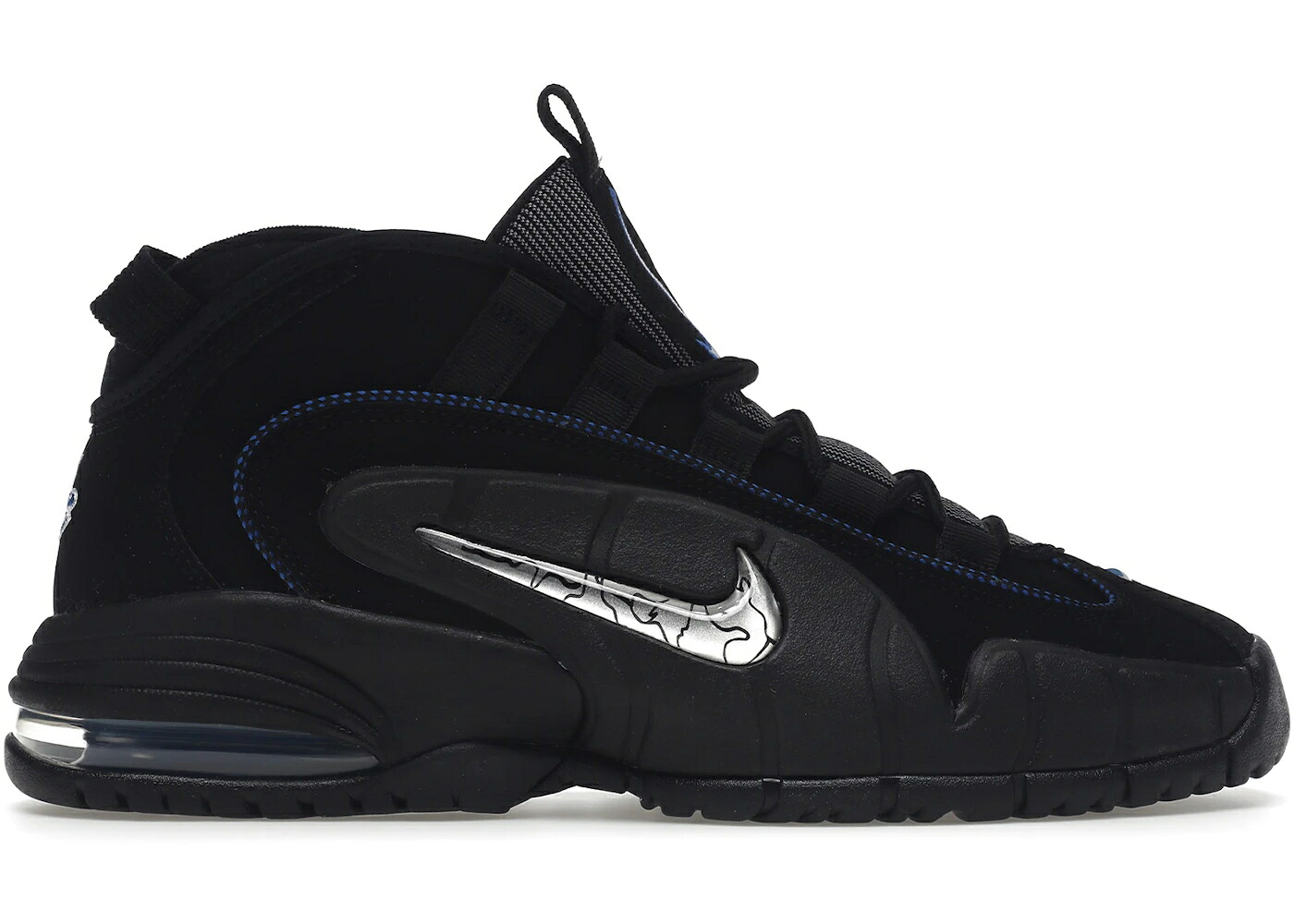 ナイキ マックス ペニー 黒いこと 黒いこと しろがね色 しろがね色 エア湖マックス スニーカー メンズ NIKE AIR MAX PENNY 1 ALL-STAR BLACK METALLIC SILVER / BLACK METALLIC SILVER VARSITY