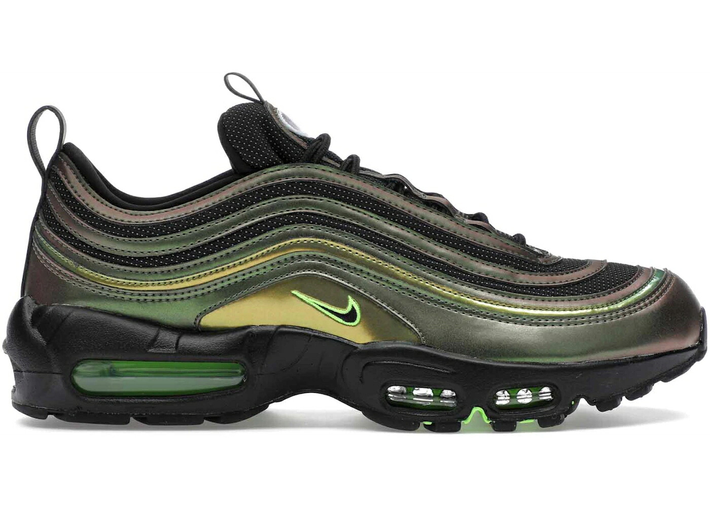 ナイキ マックス ダックス 緑 緑であること 黒いこと 黒いこと エア湖マックス スニーカー メンズ NIKE AIR MAX 95/97 DUCKS OF A FEATHER STORM / GREEN BLACK 靴-メンズ靴-スニーカー