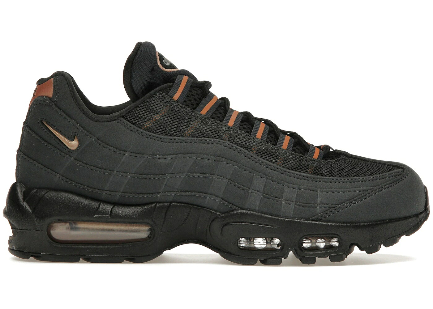 ナイキ マックス 黒いこと 黒いこと 赤 赤いこと 銅 ブロンズ 大気圏マックス スニーカー メンズ NIKE AIR MAX 95 CENTRAL CEE LIVE YOURS / BLACK METALLIC RED BRONZE
