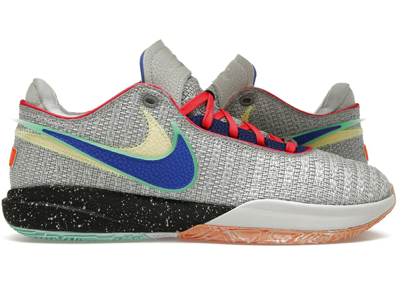 ナイキ レブロン しろがね色 しろがね色 スニーカー メンズ NIKE LEBRON 20 LIFER / LIGHT SILVER HYPER ROYAL LEMON