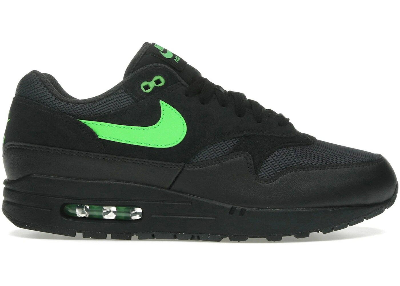 ナイキ マックス 黒色 ブラック 緑 グリーン ストライク エアマックス スニーカー メンズ NIKE AIR MAX 1 ESSENTIAL BLACK GREEN STRIKE / ANTHRACITE BLACK GREEN STRIKE