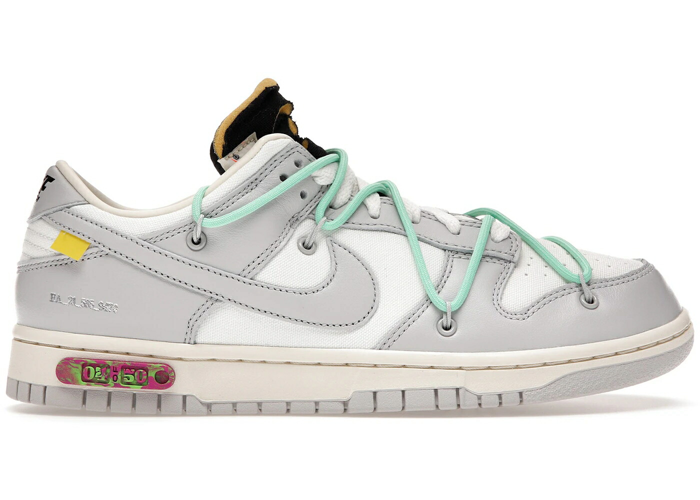 ナイキ ダンク オフホワイト 灰色 グレー 緑 グリーン ダンクロー スニーカー メンズ NIKE DUNK LOW OFF-WHITE LOT 4 / SAIL NEUTRAL GREY GREEN GLOW