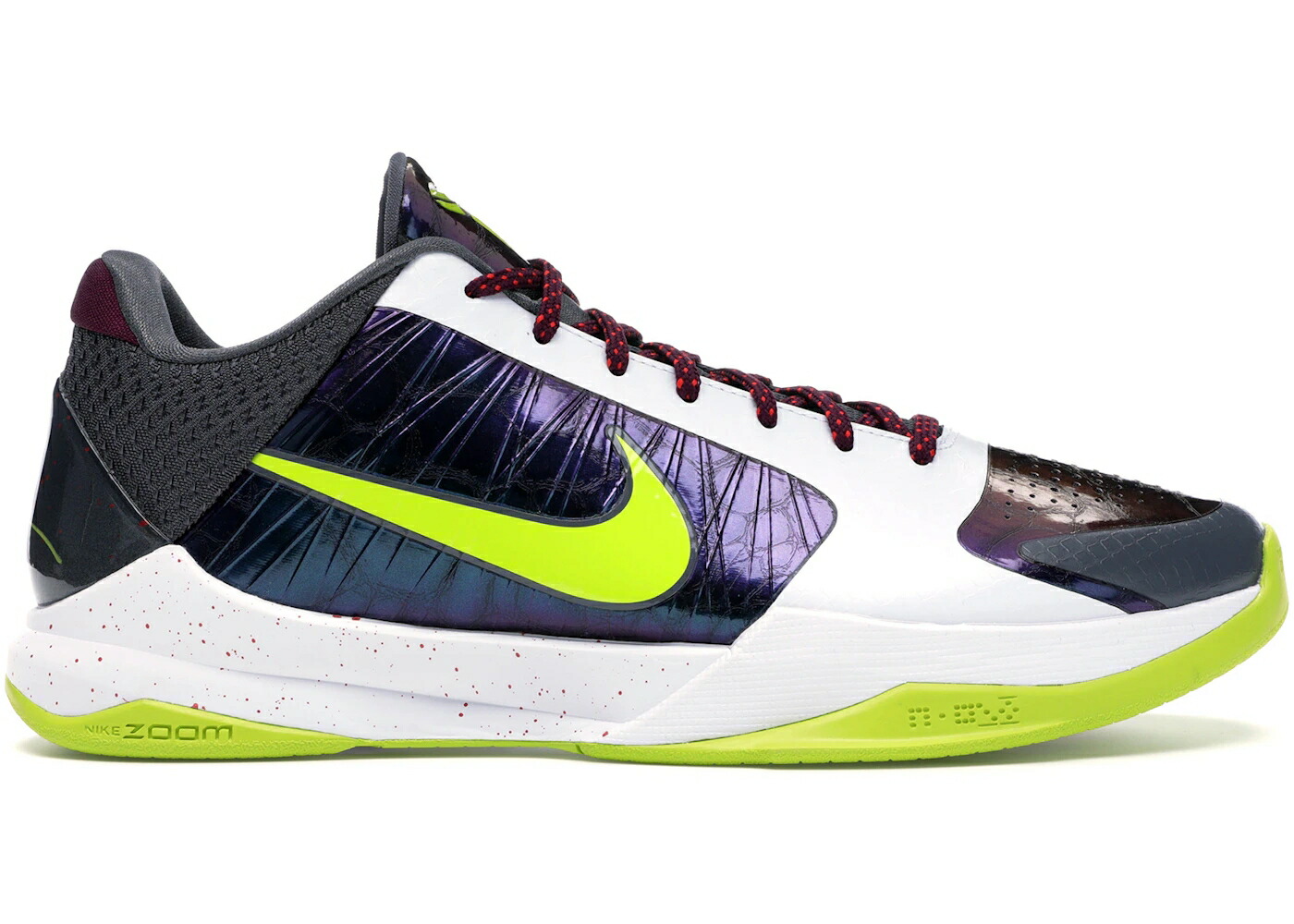 ナイキ コービー プロトロ 白色 ホワイト 紫 パープル 赤 レッド スニーカー メンズ NIKE KOBE 5 PROTRO CHAOS / WHITE CYBER PURPLE RED