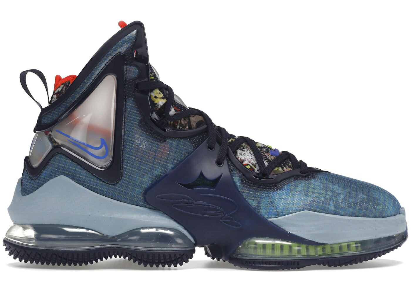 ナイキ レブロン ファスト 青色 ブルー ライム スニーカー メンズ NIKE LEBRON 19 FAST FOOD DUTCH BLUE / DUTCH BLUE POMEGRANATE LIME GLOW