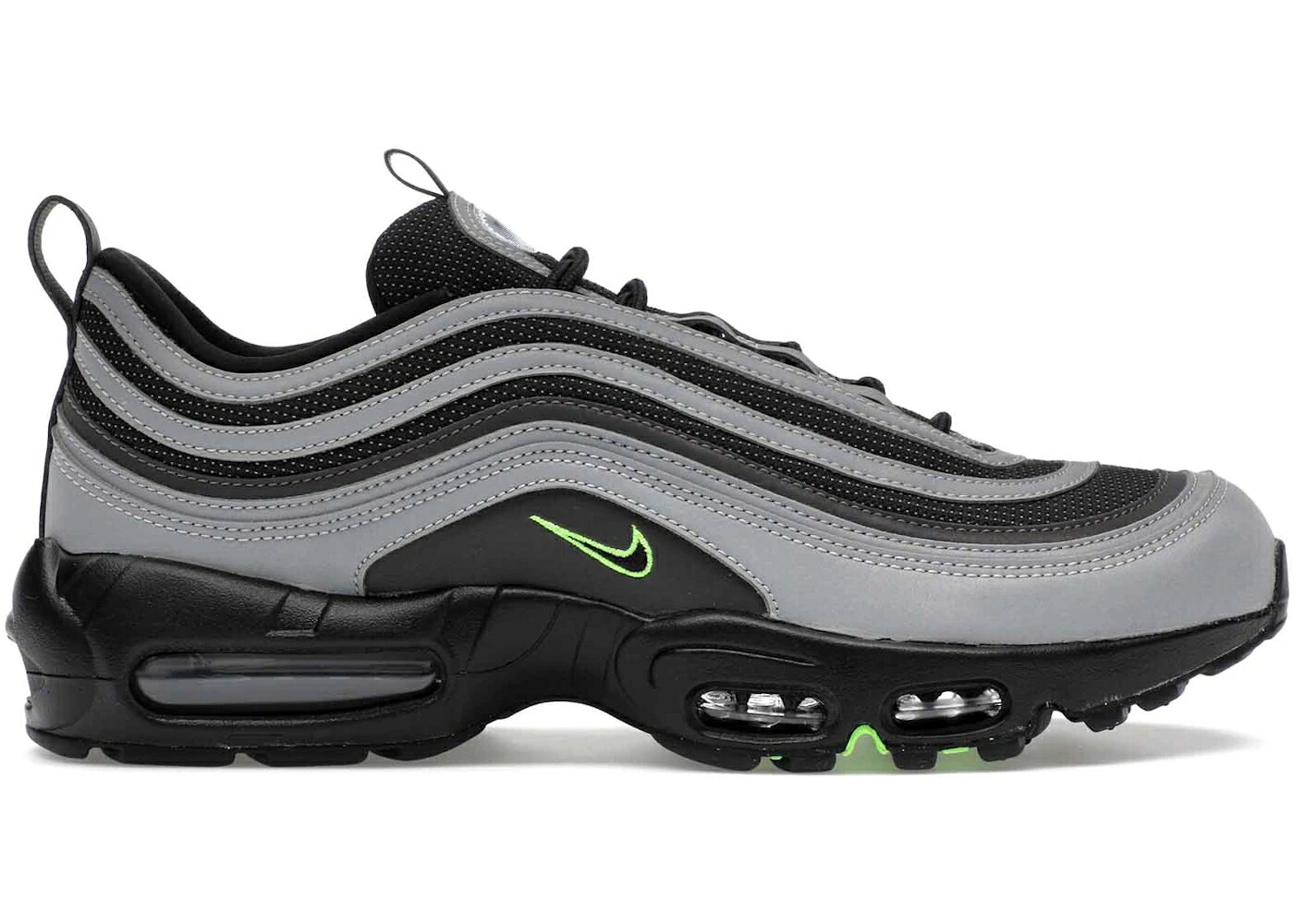 ナイキ マックス ダックス 雷火 白いこと 白いこと 緑 緑であること 大気圏マックス スニーカー メンズ NIKE AIR MAX 95/97 DUCKS OF A FEATHER LIGHTNING / MULTI COLOR WHITE ELECTRIC GREEN
