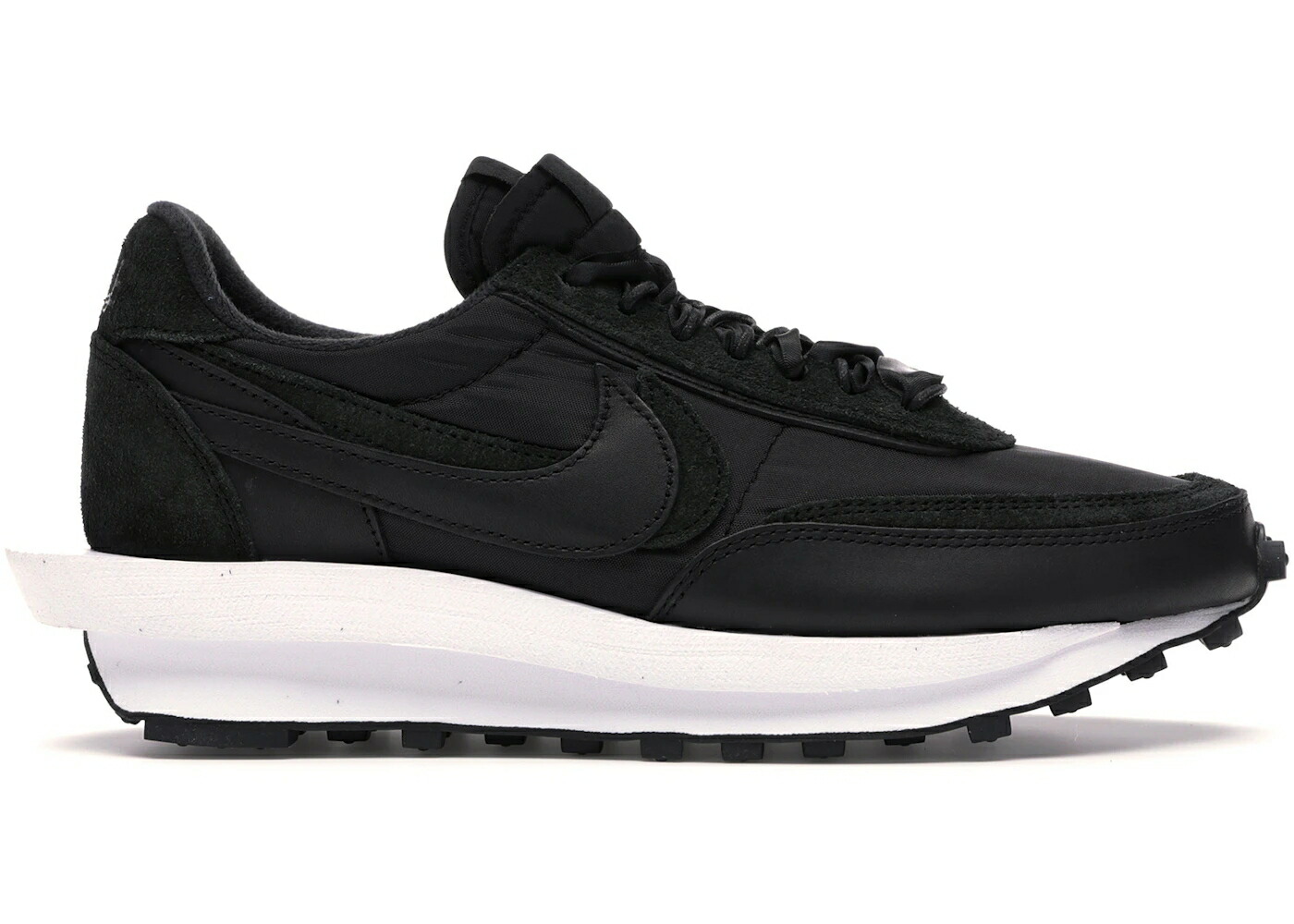 ナイキ ワッフル 黒色 ブラック ナイロン スニーカー メンズ NIKE LD WAFFLE SACAI BLACK NYLON / BLACK BLACK